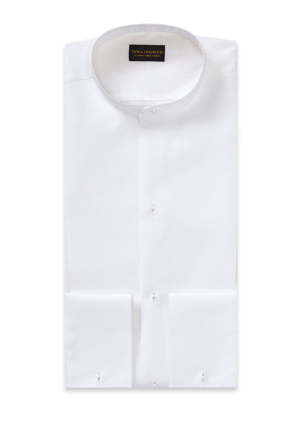 White Curzon Standard Fit Neckband Shirt